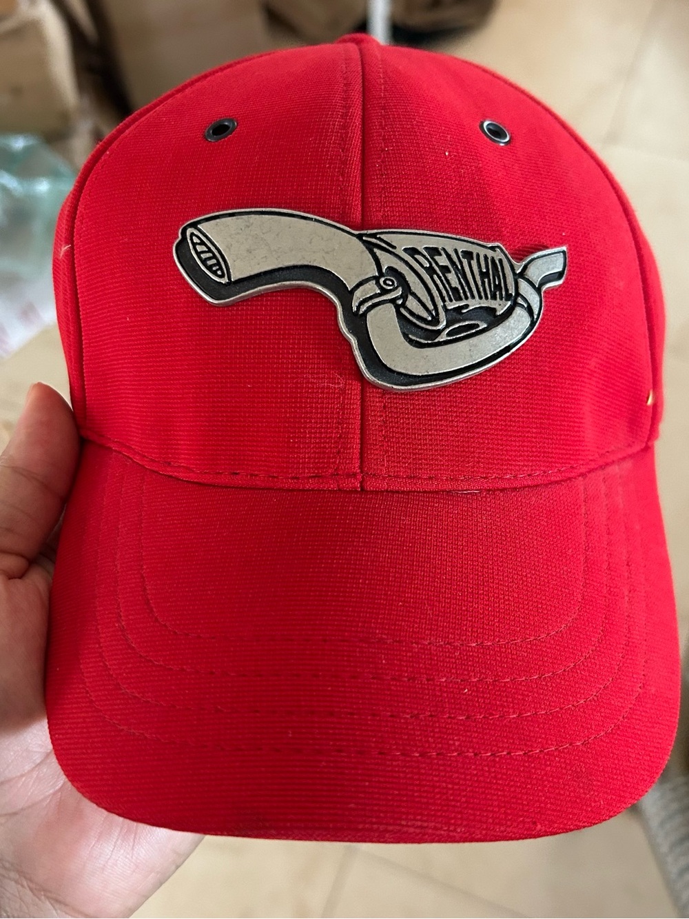 Renthal Red Men's Baseball Cap hat Osfm #96
